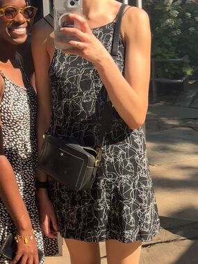 Urban Outfitters Black and White Backless Mini Dress
